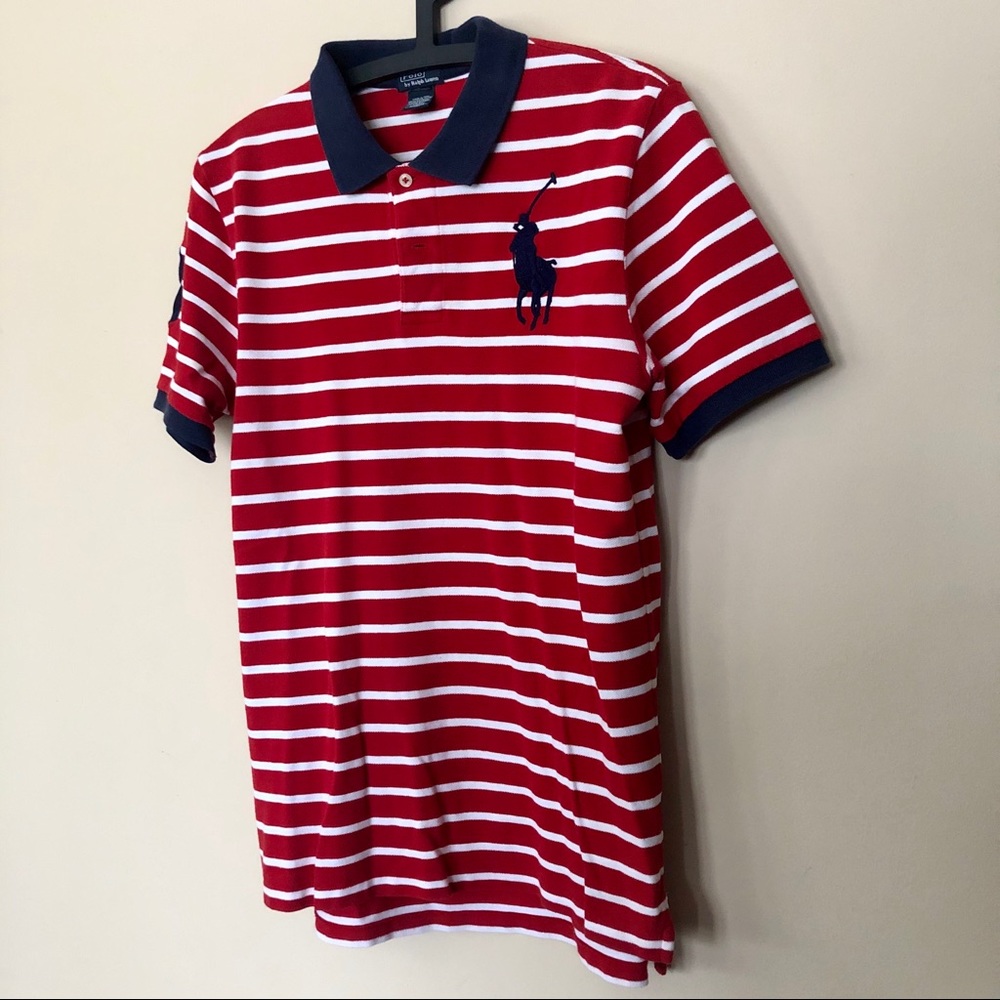Men’s Ralph Lauren Red, White & Blue Strip…